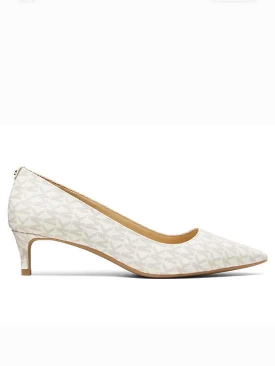 Michael Kors Shoes - Michael Kors Alina Flex Kitten Heel Pump in Vanilla/Light Beige 9.5